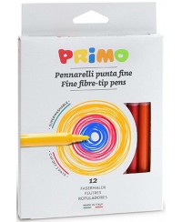 Flomasteriai PRIMO, 12 spalvų