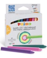 Vaškinės kreidelės PRIMO 2 serie, 12 spalvų