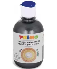 Guašas PRIMO, juodos metalizuotos spalvos, 300 ml