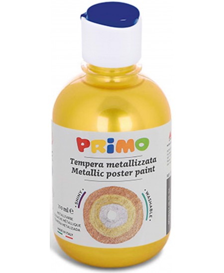 Guašas PRIMO, geltonos metalizuotos spalvos, 300 ml