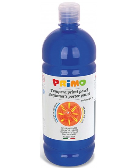 Guašas PRIMO, ryškiai mėlynos spalvos, 1000 ml