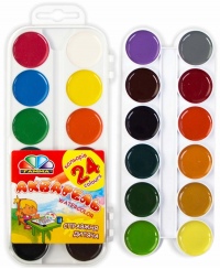 Akvarelė GAMMA Round pans, 24 spalvų