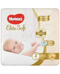 HUGGIES ELITE SOFT sausk 2(4-6 kg)Newborn Mega 80vnt