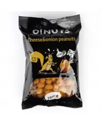Žemės riešutai O!NUTS, sūrio ir svogūnų skonio, 150 g