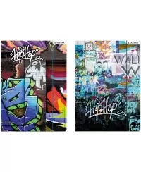 Aplankas su gumele STARPAK Graffiti, kartoninis, A4