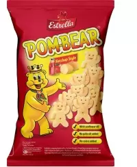 Traškus bulvinis užkandis ESTRELLA POM-BEAR, kečupo skonio, 65 g