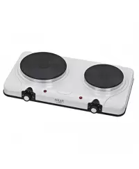 Adler Free standing table hob AD 6504 Number of burners/cooking zones 2, White, Electric stove, Electric