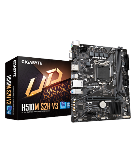 Gigabyte H510M S2H V3 1.0 M/B Processor family Intel, Processor socket  LGA1200, DDR4 DIMM, Memory slots 2, Supported hard disk 