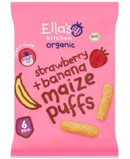 Kukurūzų lazdelės su braškėmis ir bananais ELLA´S KITCHEN, nuo 6 mėn., 20 g