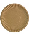Vienkartinės kraftinio kartono lėkštės, 15 cm, rudos, 100 vnt.