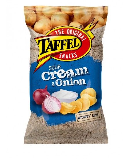 Traškučiai TAFFEL, grietinės ir svogūnų skonio, 180g