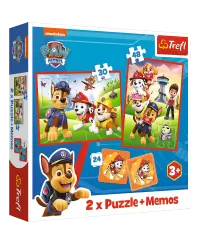 TREFL PAW PATROL 30+ 48+ 24 memo kortelės dėlionė-žaidimas