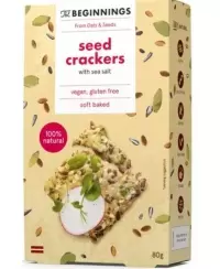 Sėklų krekeriai THE BEGINNINGS, su jūros druska, 80g