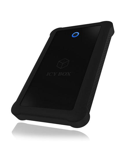 Raidsonic ICY BOX IB-233U3-B External enclosure for 2.5" SATA HDD/SSD with USB 3.0 interface and silicone protection sleeve