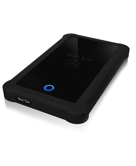 Raidsonic ICY BOX IB-233U3-B External enclosure for 2.5" SATA HDD/SSD with USB 3.0 interface and silicone protection sleeve