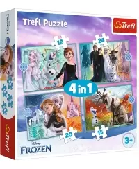 4 dėlionių rinkinys TREFL Frozen