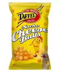 Kukurūzų traškučiai TAFFEL, Nacho Cheese Balls, 60g