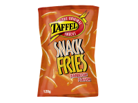 Kukurūzų traškučiai TAFFEL, Snack Fries Barbecue, 110 g
