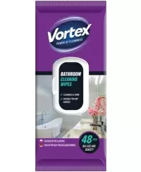 Buitinės drėgnos VORTEX servetėlės voniai, 48 vnt.