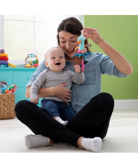 Pakabinamas kelioninis kūdikio žaislas Lamaze „Aštuonkojis Semas"