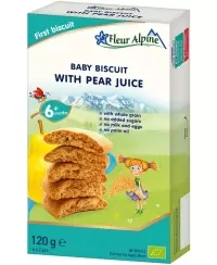 Ekologiški pirmieji sausainiai su kriaušių sultimis FLEUR ALPINE, nuo 6 mėn., 150 g