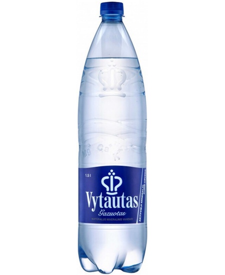 Natūralus mineralinis vanduo VYTAUTAS, 1.5 l, gazuotas