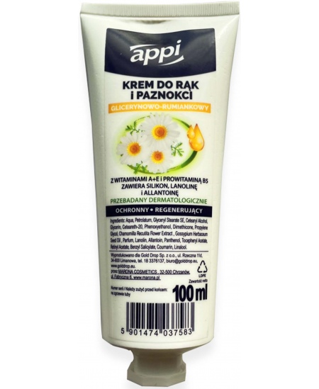 Maitinamasis ramunėlių kremas rankoms APPI, 100 ml