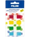 Lipnūs indeksai MILAN, 45x12 mm, plastikiniai, 140 vnt.