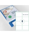 Etiketiniai lipdukai RILLPRINT 99,1x67,7 mm, A4, 8 lipdukai lape, 100 lapų