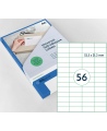 Etiketiniai lipdukai RILLPRINT 52,5x21,2 mm, A4, 56 lipdukai lape, 100 lapų