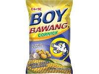 Kepinti kukurūzai BOY BAWANG, česnakų skonio, 100 g
