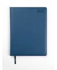 Kalendorius EXTRA SHINE, 2024, PU, A4, mėlyna.