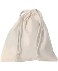 Baltas medvilninis maišelis su raišteliu dekoravimui SODERTEX, 35x40 cm