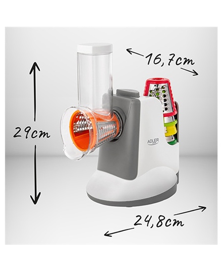 Adler Vegetable Slicer AD 4815 White/Grey 150 W