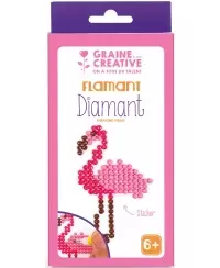 Deimantinė mozaika ant lipduko GRAINE CREATIVE Flamingas
