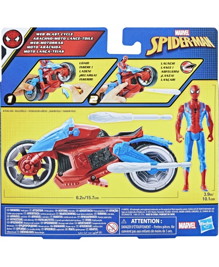 Transporto priemonė SPIDER-MAN, su figūrėle, 10 cm