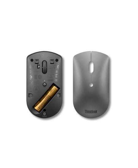Lenovo ThinkBook Bluetooth Silent Mouse Bluetooth 5.0 Wireless 1 year(s) Iron Grey