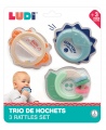 Kūdikio barškučių rinkinys LUDI Trio