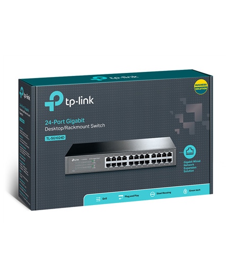 TP-LINK Switch TL-SG1024D Unmanaged Desktop/Rackmountable 1 Gbps (RJ-45) ports quantity 24