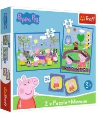 TREFL PEPPA PIG 30+ 48+ 24 memo kortelės, dėlionė-žaidimas „Pepa“