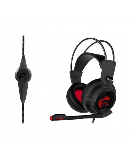 MSI DS502 Gaming Headset, Wired, Black/Red MSI DS502 Gaming Headset Wired N/A