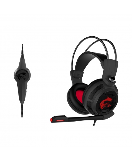 MSI DS502 Gaming Headset, Wired, Black/Red MSI DS502 Gaming Headset Wired N/A