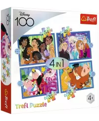 TREFL DISNEY 35+48+54+70 dėlionių rinkinys „Disney 100“