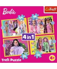 TREFL BARBIE 4 dėlionių rinkinys