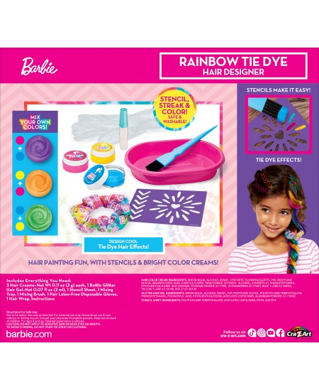 Rinkinys BARBIE „Rainbow Tie-Dye Hair Designer"