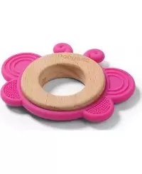 BabyOno kramtukas medinis - silikoninis, žalias - drugelis, 1075/01
