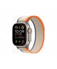 Apple Watch Ultra 2 GPS + Cellular, 49mm Titanium Case with Orange/Beige Trail Loop - M/L Apple