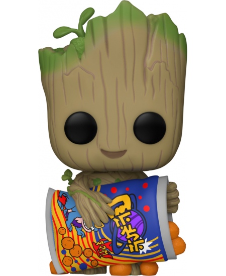 Vinilinė figūrėlė: FUNKO POP! I Am Groot - Groot with cheese puffs, 11,4 cm