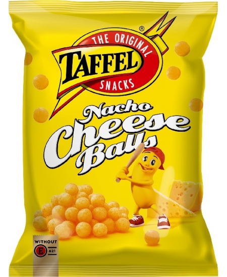 Kukurūzų traškučiai TAFFEL, Nacho Cheese Balls, 260g