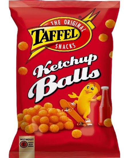 Kukurūzų traškučiai TAFFEL, Kečupo skonio, 165g